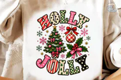 Holly Jolly Christmas PNG Sublimation De Product Image 4