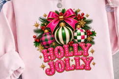 Holly Jolly Christmas PNG Sublimation De Product Image 2