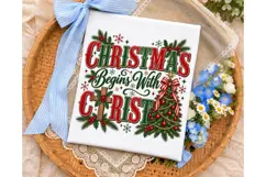 Christmas Begins With Christ PNG Shirt Product Image 3