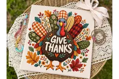 Give Thanks Turkey PNG Sublimation Desig Product Image 2