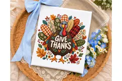 Give Thanks Turkey PNG Sublimation Desig Product Image 3