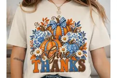 Give Thanks Pumpkin PNG Sublimation Shir Product Image 1