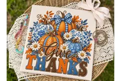 Give Thanks Pumpkin PNG Sublimation Shir Product Image 2