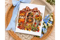 Thankful Turkey Pumpkin PNG Sublimation Product Image 3