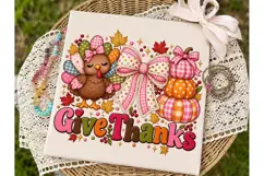 Give Thanks Turkey PNG Sublimation Desig Product Image 2