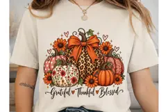 Grateful Thankful Blessed Pumpkin PNG Sh Product Image 2