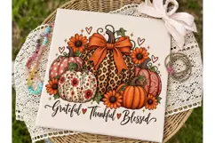 Grateful Thankful Blessed Pumpkin PNG Sh Product Image 1
