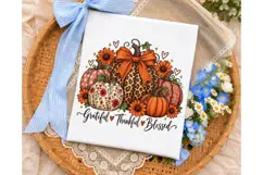 Grateful Thankful Blessed Pumpkin PNG Sh Product Image 3