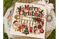 Merry Christmas Ornament PNG Sublimation Product Image 2