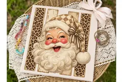 Leopard Santa Face PNG Sublimation Desig Product Image 2