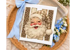 Leopard Santa Face PNG Sublimation Desig Product Image 3