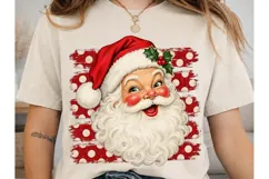 Retro Santa Claus PNG Sublimation Design Product Image 1