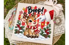 Boop Reindeer Christmas PNG Sublimation Product Image 1