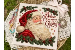 Believe in Christmas Magic Santa PNG Shi Product Image 2