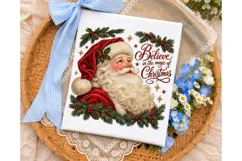 Believe in Christmas Magic Santa PNG Shi Product Image 3