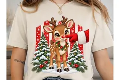 Cute Reindeer PNG Sublimation Design Product Image 1