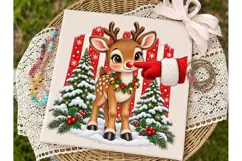 Cute Reindeer PNG Sublimation Design Product Image 2
