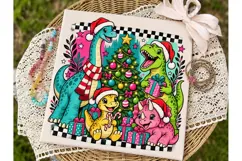 Dinosaur Christmas PNG Sublimation Desig Product Image 2