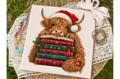 Highland Cow Christmas PNG Shirt Design Product Image 3