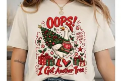 Merry Goosemas PNG Sublimation Design Product Image 1