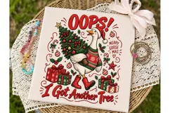 Merry Goosemas PNG Sublimation Design Product Image 2