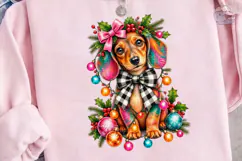 Festive Dachshund PNG Sublimation Design Product Image 3