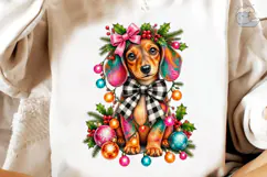 Festive Dachshund PNG Sublimation Design Product Image 4