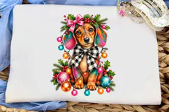 Festive Dachshund PNG Sublimation Design Product Image 5