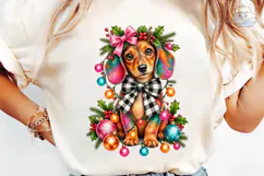 Festive Dachshund PNG Sublimation Design Product Image 6