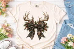 Deer Antlers Bow PNG Sublimation Design Product Image 2