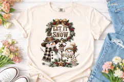Let It Snow Snowman PNG Sublimation Desi Product Image 2