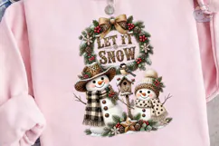 Let It Snow Snowman PNG Sublimation Desi Product Image 3