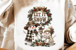 Let It Snow Snowman PNG Sublimation Desi Product Image 1