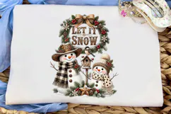 Let It Snow Snowman PNG Sublimation Desi Product Image 5