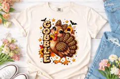 Gobble Turkey Fall PNG Sublimation Desig Product Image 2