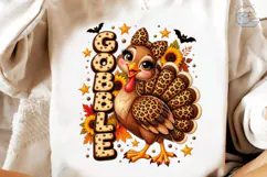Gobble Turkey Fall PNG Sublimation Desig Product Image 4