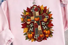 Fall Cross Pumpkin PNG Sublimation Desig Product Image 3