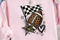 Football Leopard Heart Flag PNG Sublimat Product Image 3