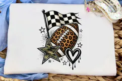 Football Leopard Heart Flag PNG Sublimat Product Image 5