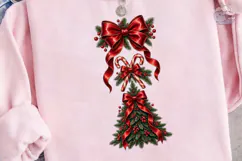 Christmas Bow Tree PNG Sublimation Desig Product Image 3