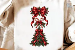 Christmas Bow Tree PNG Sublimation Desig Product Image 4