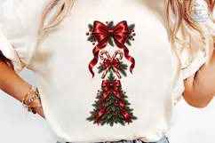 Christmas Bow Tree PNG Sublimation Desig Product Image 6