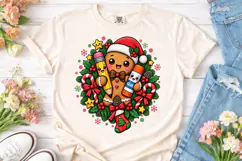 Cute Gingerbread Christmas PNG Sublimati Product Image 2