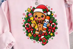 Cute Gingerbread Christmas PNG Sublimati Product Image 1