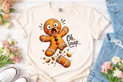 Oh Snap Gingerbread Man PNG Sublimation Product Image 2