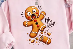 Oh Snap Gingerbread Man PNG Sublimation Product Image 3