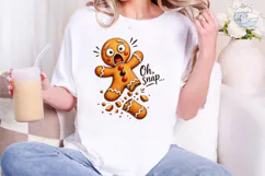 Oh Snap Gingerbread Man PNG Sublimation Product Image 1
