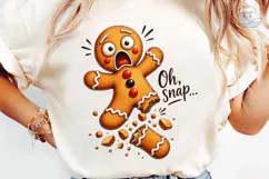 Oh Snap Gingerbread Man PNG Sublimation Product Image 6