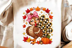 Autumn Turkey PNG Sublimation Design Product Image 4