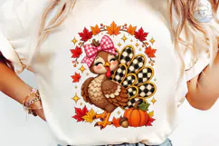 Autumn Turkey PNG Sublimation Design Product Image 6